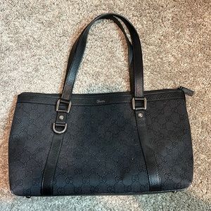 Black Gucci handbag